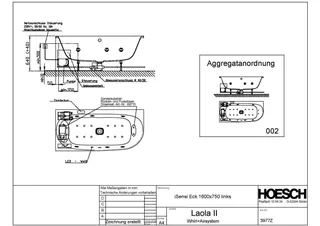 Hoesch WP iSensi Eck 1600x750 links Laola II, Weiß/verchromt/Motor links – Bild 2