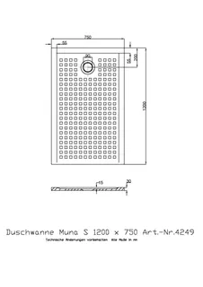 Hoesch Duschwanne Muna S 1200x750x30 mit Antirutsch, Material Solique, Weiß – Bild 2