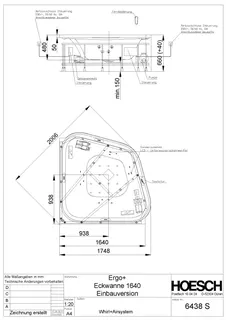 Hoesch WP Ergo+ 6443&Kombi-System Weiß/verchromt/Glas Weiß – Bild 2