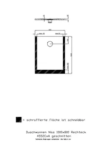 Hoesch Duschwanne Nias ges. 1000x800x30 strukturierte Oberfl. Solique, Weiß – Bild 3