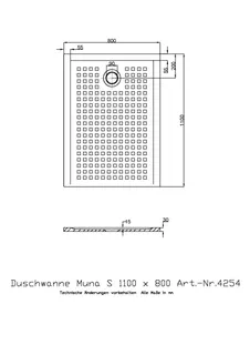 Hoesch Duschwanne Muna S 1100x800x30 mit Antirutsch, Solique, Weiß Matt – Bild 2