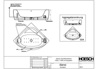 Hoesch WP iSensi Eck 1500x1500 Monolith, iSensi System, Motor re./li. – Bild 2
