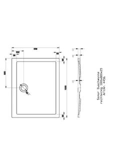 Hoesch Duschwanne Samar 1000x800x30 Weiß – Bild 2