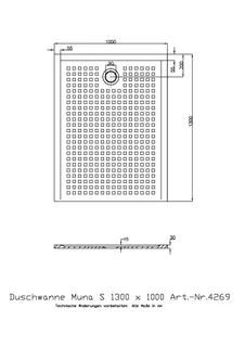 Hoesch Duschwanne Muna S 1300x1000x30 mit Antirutsch, Material Solique, Weiß – Bild 2