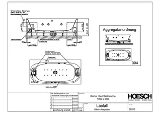 Hoesch WP iSensi Rechteck 1900x900 Laola II, Weiß/verchromt/Motor re/li – Bild 2