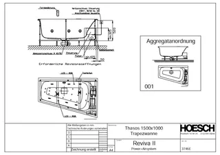 Hoesch WP Thasos 3746&Reviva II Power+Air Weiß/verchromt/Motor rechts – Bild 2