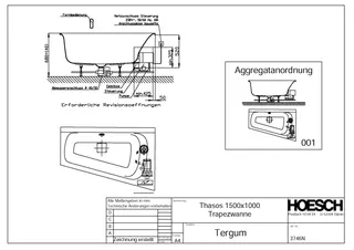 Hoesch WP Thasos 3746&Tergum Whirl Weiß/verchromt/Motor rechts – Bild 2