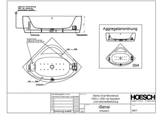 Hoesch WP iSensi Eck 1500x1500 Bef. Monolith, iSensi System, Motor re./li. – Bild 2