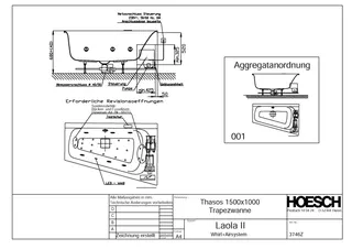 Hoesch WP Thasos 3746&Laola II Whirl+Air Weiß/verchromt/Motor rechts – Bild 2
