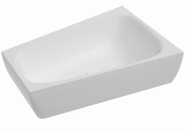 Hoesch Badewanne iSensi Trapez 1500x1000 Monolith re. m.Überlaufbefüllung Chrom, ang. Sch.