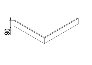 Hoesch Zubehör weiße Aluminiumschürze für SensePerience Quadrat 1000x1000 Eckvers.