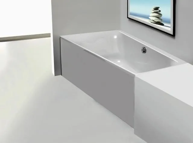 Hoesch Zubehör Glasverkleidung Weiß Nische Badewanne Rechteck 1800x800