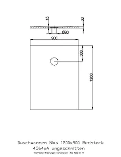 Hoesch Duschwanne Nias 1200x900x30 strukturierte Oberfl. Solique, Weiß – Bild 2