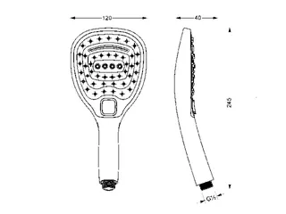 Handbrause, Ausführung ABS Serie EXAL, VC – Bild 2