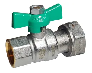 HZA DVGW Wasserzähler-KH I / Ü-Mutter UNIWATER CHROM 3/4" x 3/4" PN 10 Flügel