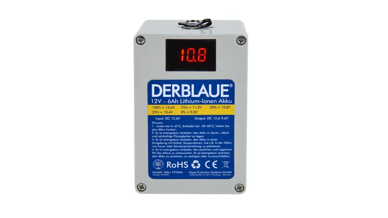 DERBLAUE Akku 12V, 6Ah Lithium-Ionen Akku