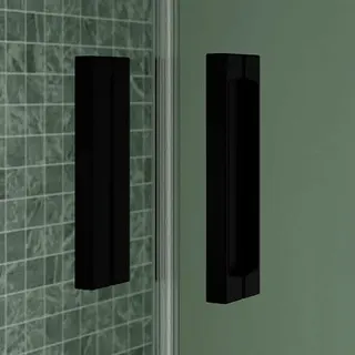 Koralle Eckdusche Schenkel SL450 EPFBOS R 90 885-900x2000 Silber matt ESG transparent – Bild 3