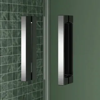 Koralle Eckdusche Schenkel SL450 EPFBOS R 90 885-900x2000 Silber matt ESG transparent – Bild 5