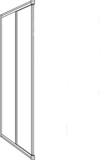 Koralle Eckdusche Schk TwiggyTop EDSTT2S L 90 860-880x1950 Silber matt Aquaperl trans. – Bild 3