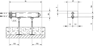 Kermi KKN Konv. Typ21 BH250x210x1200mm QN2153, weiß, 10 bar, m. Abdeckung – Bild 5