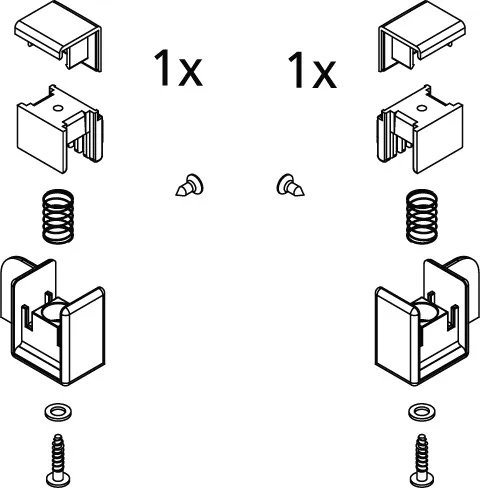Kermi EBLI024 Set Haken unten kurz