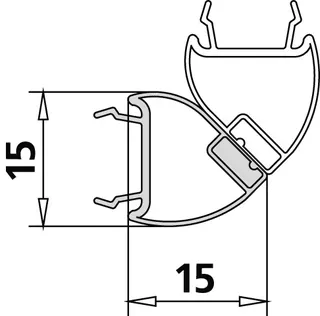 Kermi 4603 1x Dichtleiste 4719 22 L Länge: 2000 mm