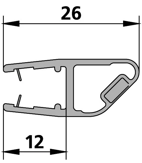 Kermi 6444 1x Magnetleiste 3270 21 Länge: 2000 mm