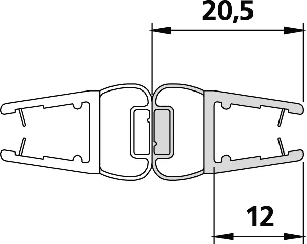 Kermi 6445 1x Magnetleiste 3270 22 Länge: 2000 mm