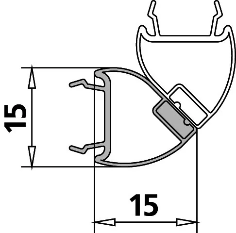 Kermi 4603 1x Magnetleiste 4665 12 Länge: 2000 mm