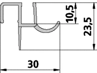 Kermi 5525 2x Dichtleiste 5500 08B Länge 985 mm – Bild 2