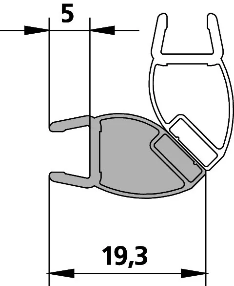 Kermi 3166 1x Magnetleiste Länge: 2000 mm