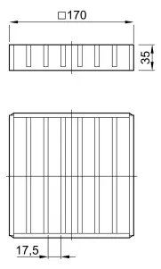 ACO Stegrost 170x170/ M125/ V2A/zu Bodenablauf DN100