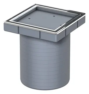 ACO Easy-Flow Aufsatzstück ABS 149x149 K3/ Rahmen u./Einsatz befliesbar/ V2A