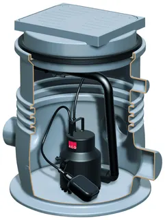 ACO Hebeanlage Sinkamat-K50/2 1Pumpe Beh. PE Deck.360x300mm