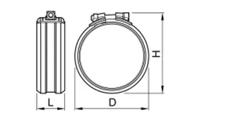 ACO GM-X Rapid Inox Verbinder zu GM-X Rohr DN250/ muffenlos