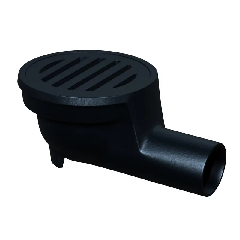 ACO Bodenablauf Guss DN100/ 1,5 Grad/ M125/mit Rost/ Anstrich