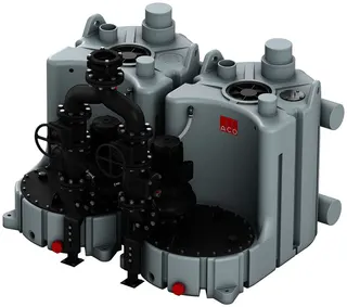 ACO Hebeanlage Muli Pro PE-K22 2Pumpen Beh. PE Vol.max. 1040L
