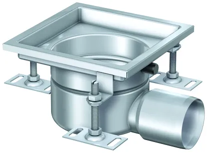 ACO Kompaktablauf Variant CR DN100/1,5 Grad/1,7l/s/V2A/Rahmen 200x200