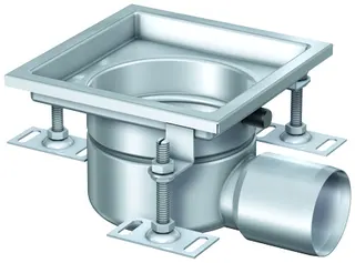 ACO Kompaktablauf Variant CR DN100/1,5 Grad/1,7l/s/V2A/Rahmen 200x200
