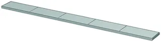 ACO ShowerDrain Public Rost Tile/2493x78/K3/dreiteilig