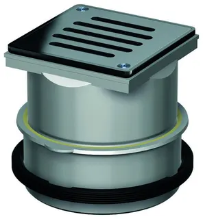 ACO Aufsatzstück Meku K3 m.Teleskop PE/Schlitzrost V2A/verschraubt/110x110