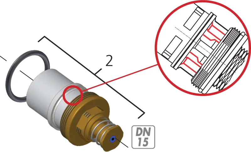 CONTI+ Kartusche DN15 inklusive O-Ring