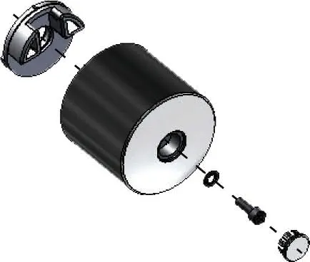 CONTI+ Set Thermostatgriff mit Anschlag, Kappe, Schraube, O-Ringe und Griff