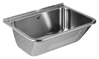 CONTI+ SteelTec Bergen 480 Waschtisch m. Überlauf Edelstahl matt 555x480x230mm