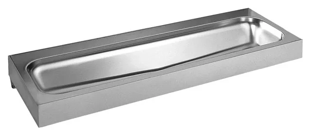 CONTI+ SteelTec Fjord 1200 Waschrinne o. Überlauf Edelst. matt 1200x430x140mm