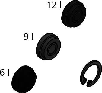 CONTI+ Wassermengenregler Set Brausekopf 9 L. (3 Stk. m. Sicherung.)