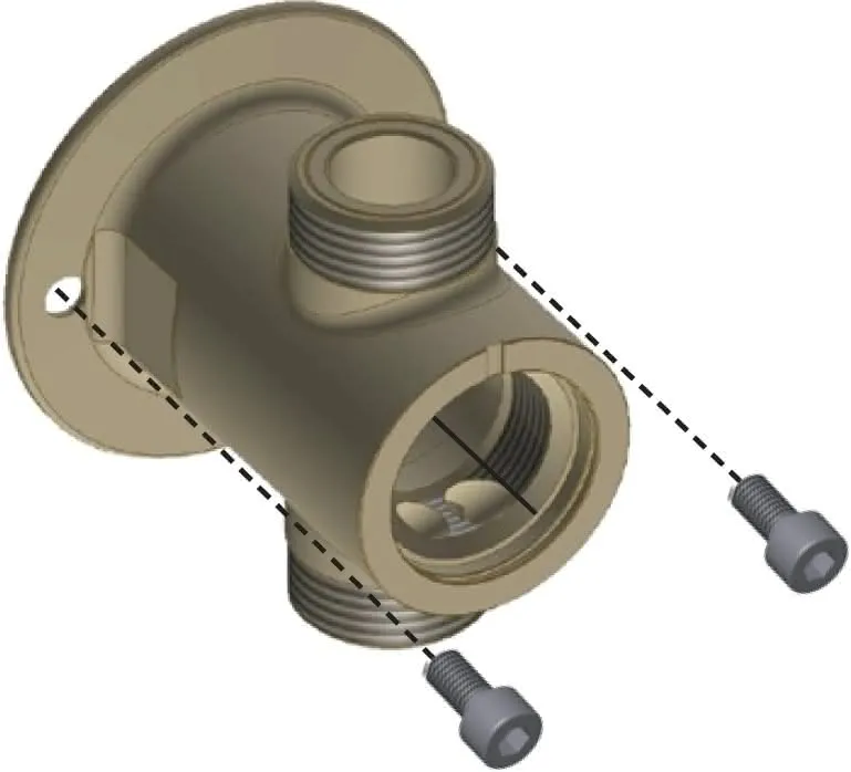 CONTI+ Wasserstrecke für Ölhydraulik mit Befestigungsschrauben