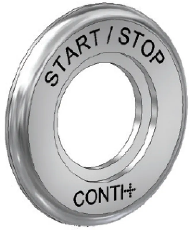 CONTI+ Rosette Piezo-Taster D 48 mm, Edelstahl