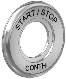 CONTI+ Rosette Piezo-Taster D 48 mm, Edelstahl