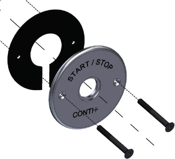 CONTI+ Rosette Piezo-Taster D 95 mm inklusive Dichtung und Schrauben